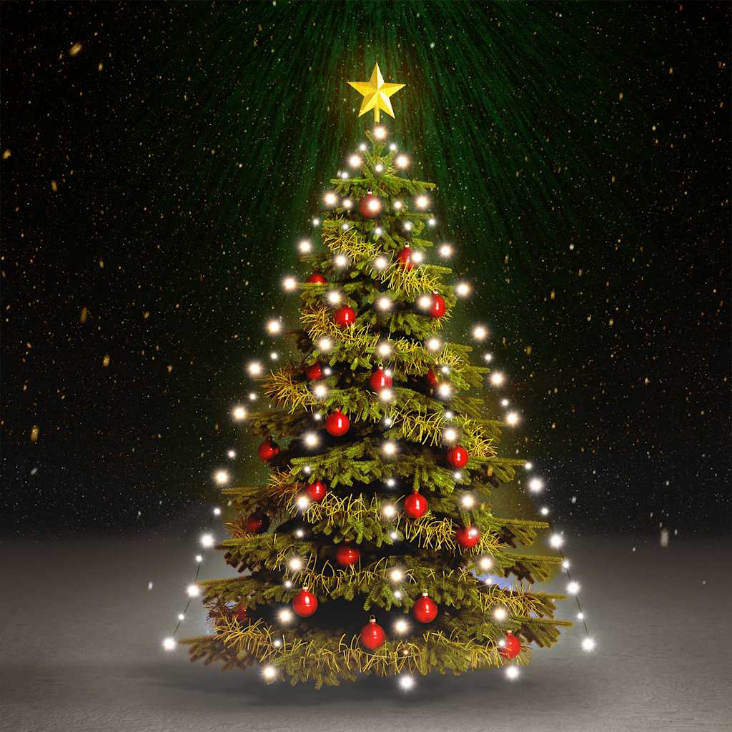 Vidaxl Weihnachtsbaumbeleuchtung mit 150 LEDs kaltes weißes Netz 150 cm