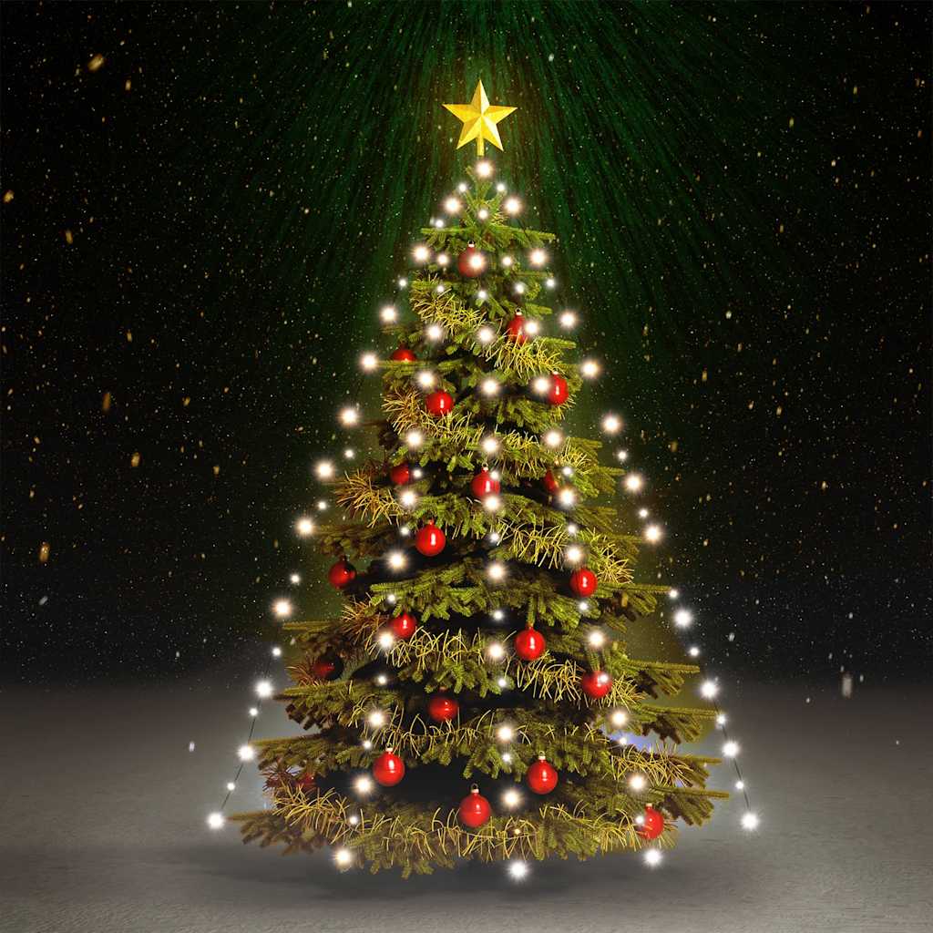 Vidaxl Weihnachtsbaumbeleuchtung mit 180 LEDs kaltes weißes Netz 180 cm