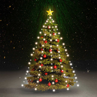 Vidaxl Weihnachtsbaumbeleuchtung mit 180 LEDs kaltes weißes Netz 180 cm