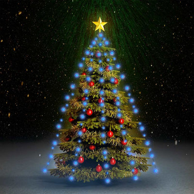 Vidaxl Weihnachtsbaumbeleuchtung mit 180 LEDs Blaues Netz 180 cm