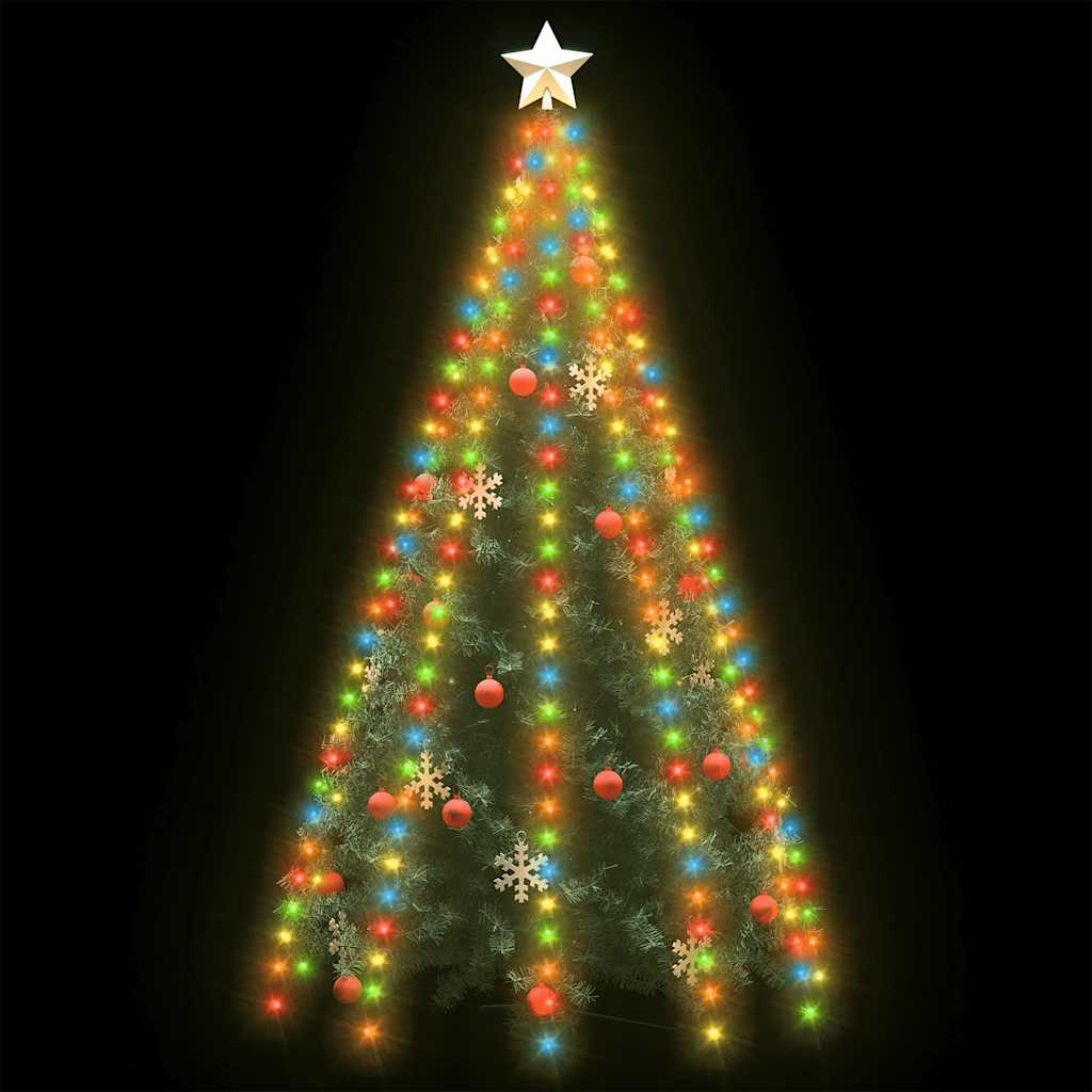 VIDAXL Weihnachtsbaumbeleuchtung mit 250 LEDs Multi -Colored Net 250 cm