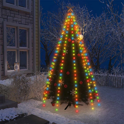 VIDAXL Weihnachtsbaumbeleuchtung mit 250 LEDs Multi -Colored Net 250 cm