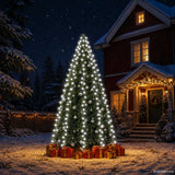 Vidaxl Weihnachtsbaumbeleuchtung mit 300 LEDs kaltes weißes Netz 300 cm - afbeelding 1