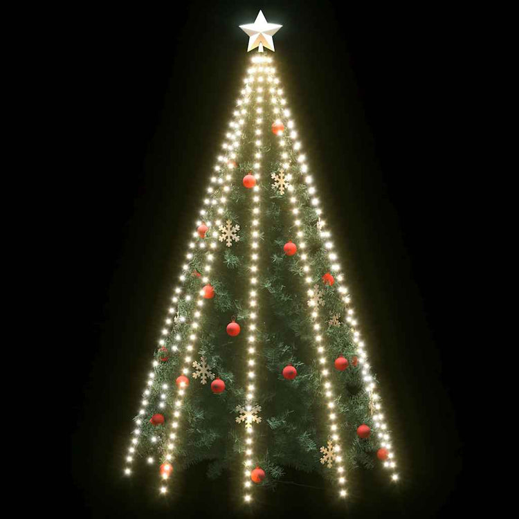 Vidaxl Weihnachtsbaumbeleuchtung mit 400 LEDs kaltes weißes Netz 400 cm