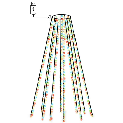 VIDAXL Weihnachtsbaumbeleuchtung mit 400 LEDs Multi -gefärbtes Netz 400 cm