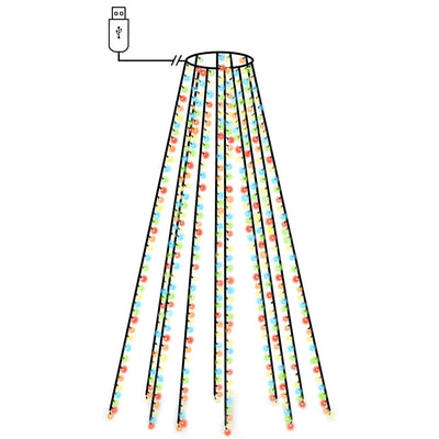 Vidaxl Weihnachtsbaumbeleuchtung 500 LEDs Multi -gelöscht in 500 cm