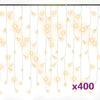 Vidaxl leichter Vorhang mit 400 LEDs und 8 Funktionen 10 m warmes Weiß
