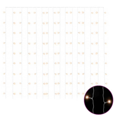 Vidaxl Light Cord Vorhang mit 300 LEDs und 8 Funktionen 3x3 M warmes Weiß