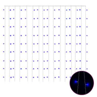Vidaxl Light Corder Blind mit 300 LEDs und 8 Funktionen 3x3 m blau