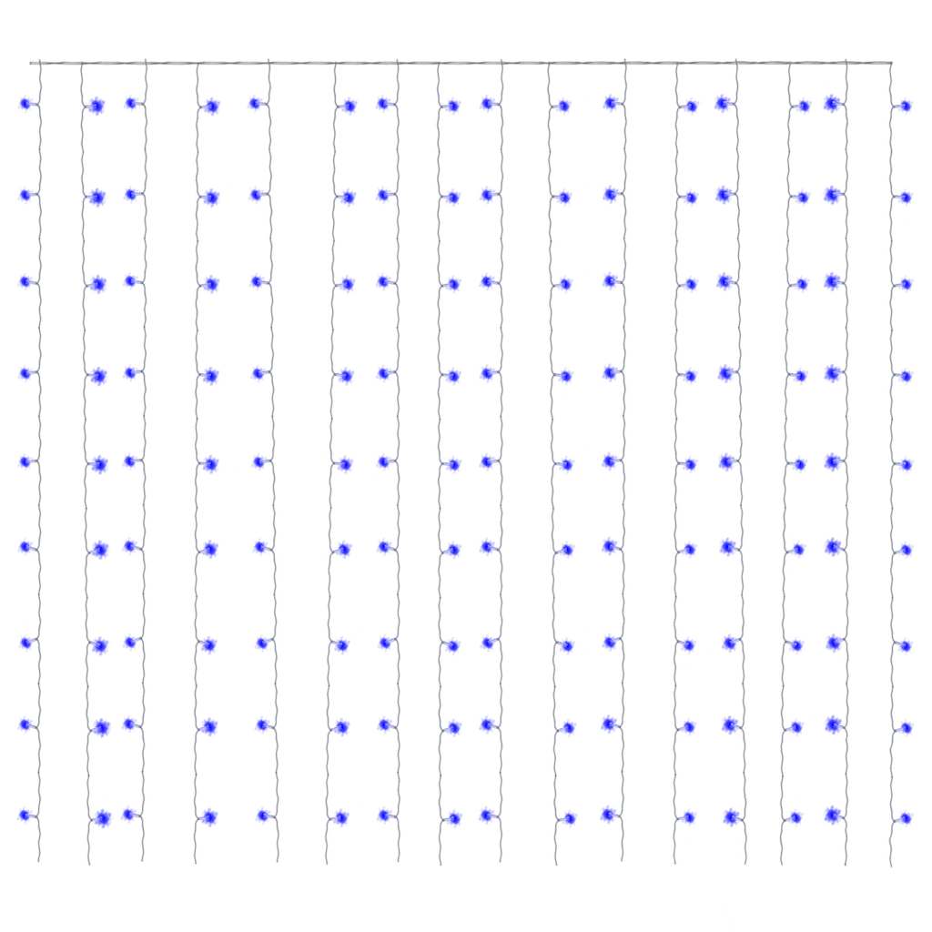 Vidaxl Light Corder Blind mit 300 LEDs und 8 Funktionen 3x3 m blau