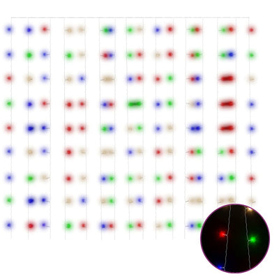 Vidaxl Light Corder Blind mit 300 LEDs und 8 Funktionen 3x3 M mehrfarbig