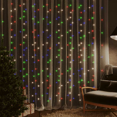 Vidaxl Light Corder Blind mit 300 LEDs und 8 Funktionen 3x3 M mehrfarbig