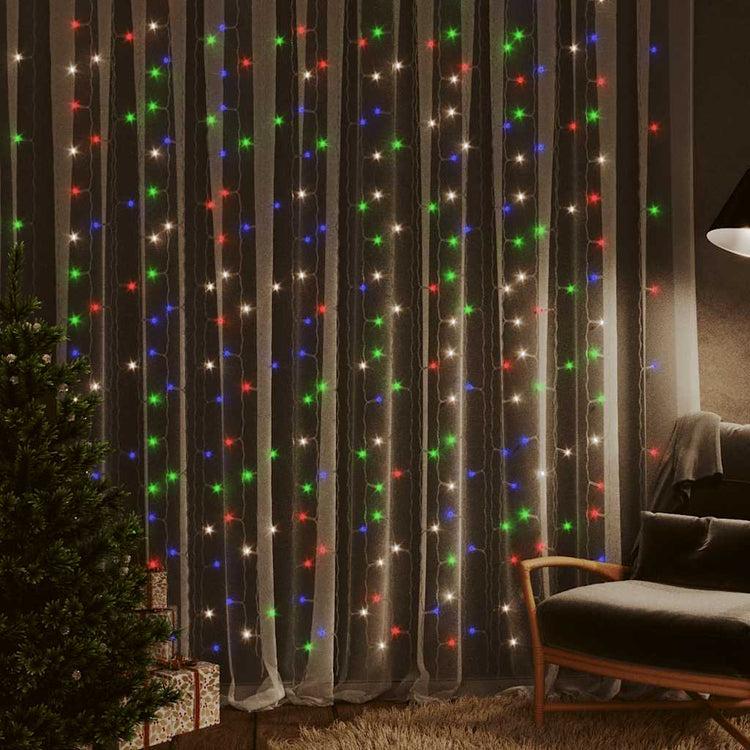 Vidaxl Light Corder Blind mit 300 LEDs und 8 Funktionen 3x3 M mehrfarbig