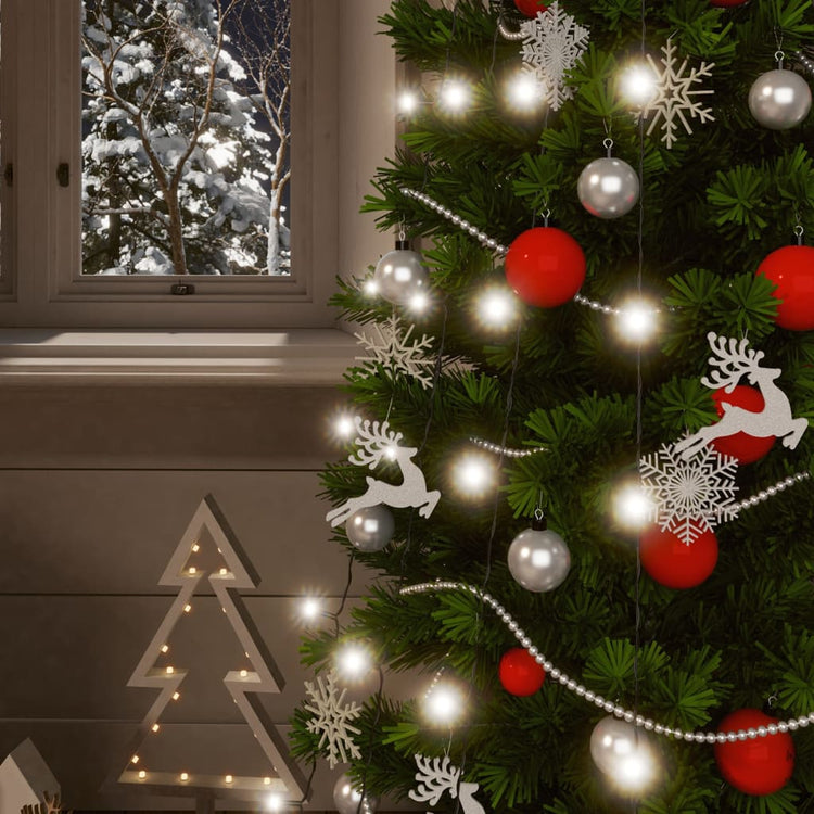 VIDAXL -Lichtkabel 2 STs mit 2x200 LEDs Solar innerhalb von kaltem Weiß draußen