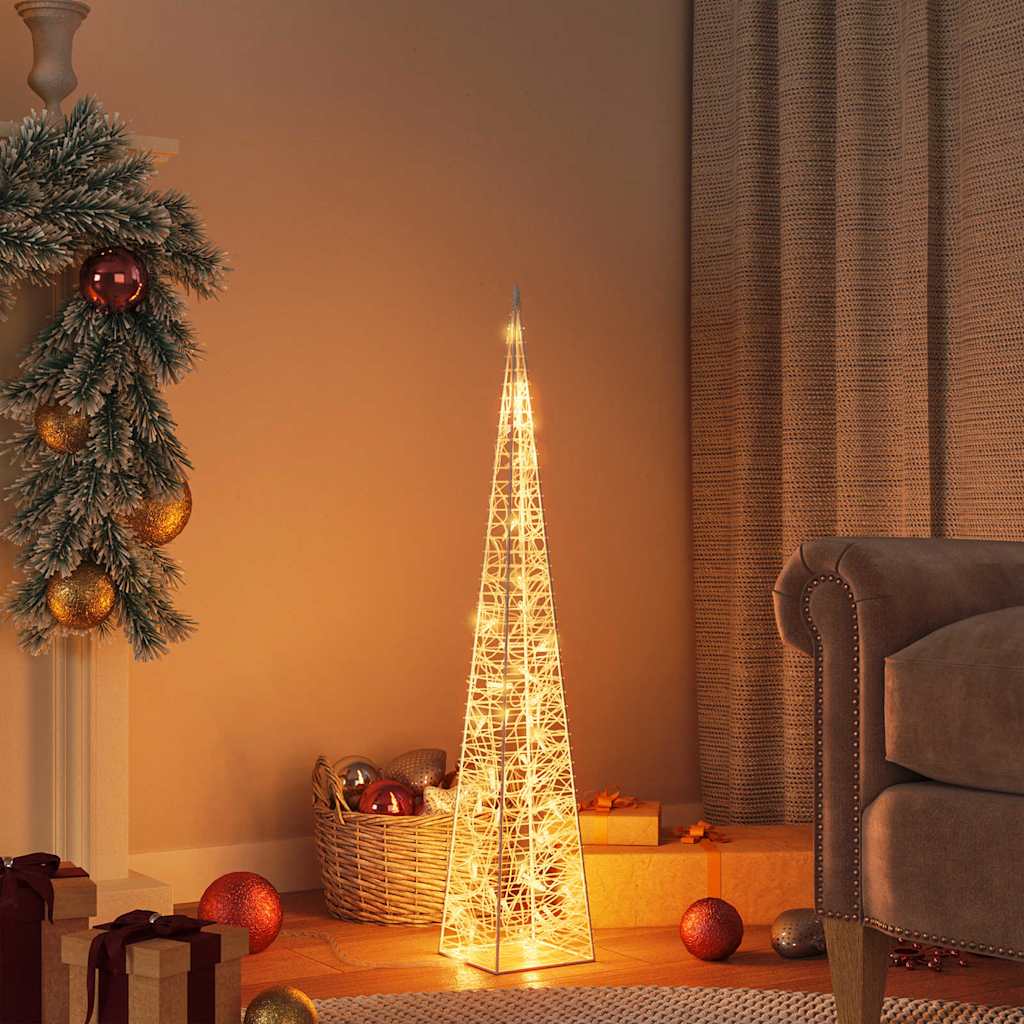 Vidaxl Light Cone Dekorative LED 90 cm Acryl warmes Weiß