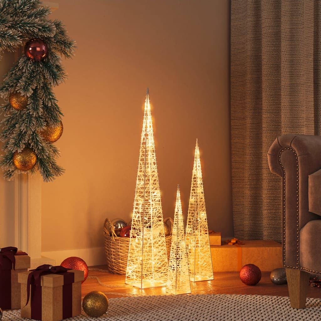 Vidaxl Licht: Dekorative LED 30 45 60 cm Acryl warmes Weiß