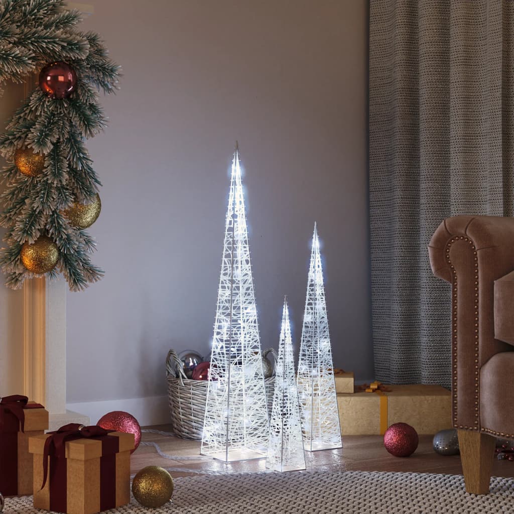 Vidaxl Licht: Dekorative LED 30 45 60 cm Acrylkalt weiß