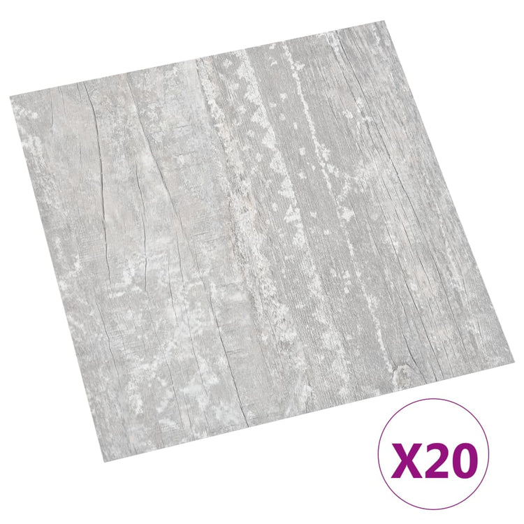 Vidaxl Dielen 20 St. Selbstadhäsiv 1,86 m² PVC Grau
