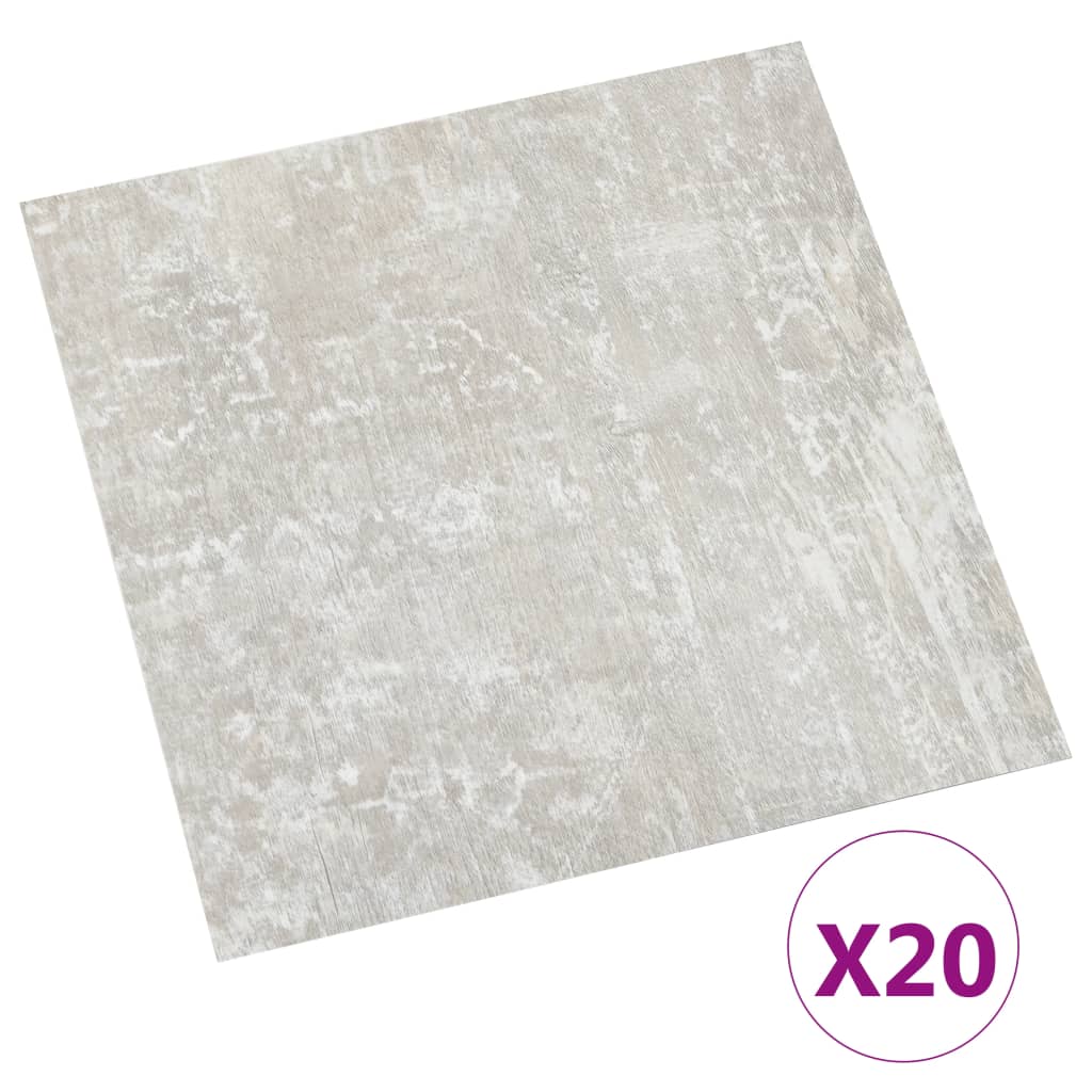 Vidaxl Dielen 20 St. Selbstadhäsiv 1,86 m² PVC Hellgrau