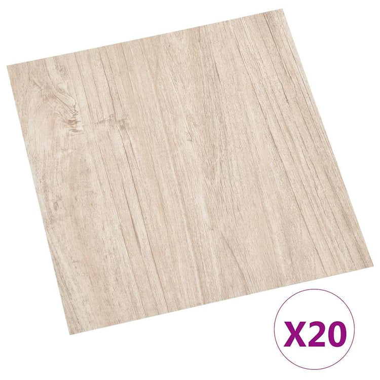 Vidaxl Dielen 20 St. Selbstadhäsiv 1,86 m² PVC Hellbraun