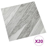 VIDAXL Dielen 20 St. Selbstadhäsiv 1,86 m² PVC gestreiftes Grau - afbeelding 2