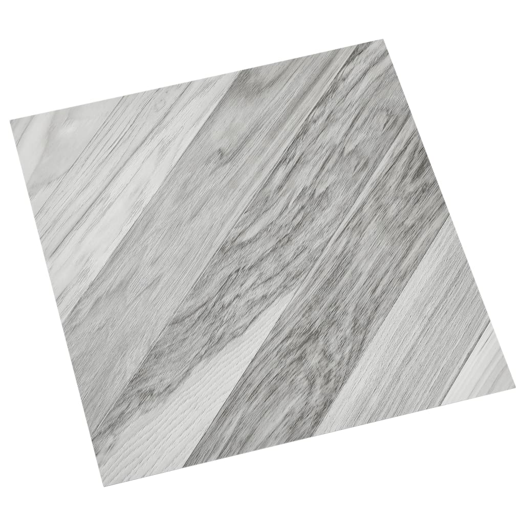 VIDAXL Dielen 20 St. Selbstadhäsiv 1,86 m² PVC gestreiftes Grau