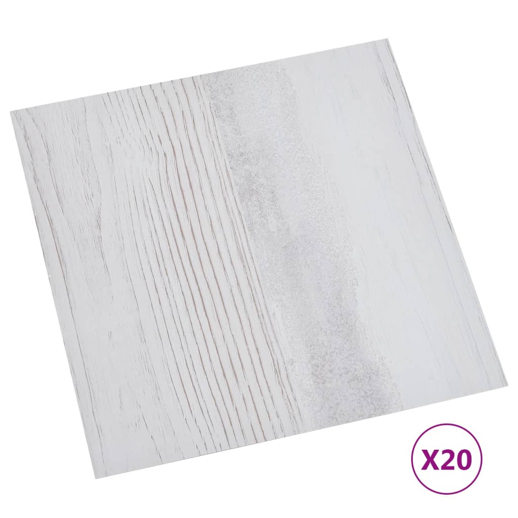 Vidaxl Dielen 20 St. Selbstadhäsiv 1,86 m² PVC Hellgrau