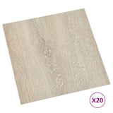 VIDAXL -Dielen 20 St. Selbstadhäsiv 1,86 m² PVC Beige - afbeelding 2