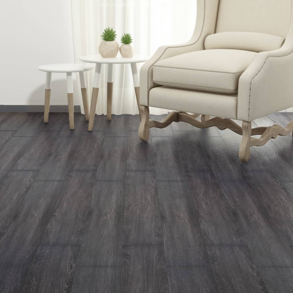 Vidaxl Dielen selbst -adhäsiv 5,21 m² 2 mm PVC Schwarz und Weiß