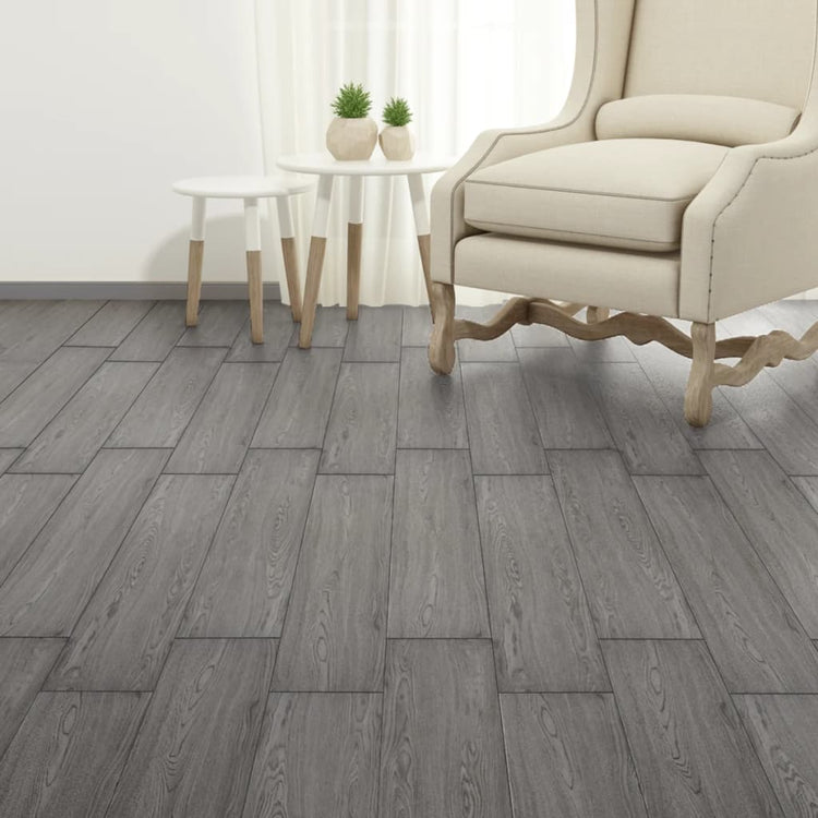 Vidaxl Dielen selbst -adhäsiv 5,21 m² 2 mm PVC dunkelgrau