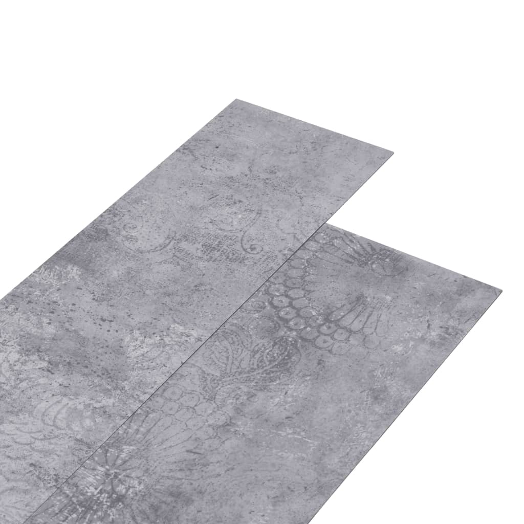 Vidaxl Dielen selbst -adhäsiv 5,21 m² 2 mm PVC Zementgrau