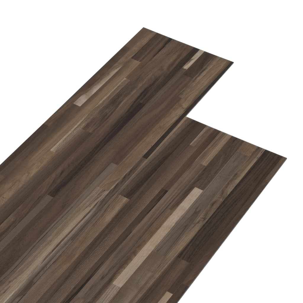 Vidaxl Dielen selbst -adhäsiv 5,21 m² 2 mm PVC gestreiftes Braun
