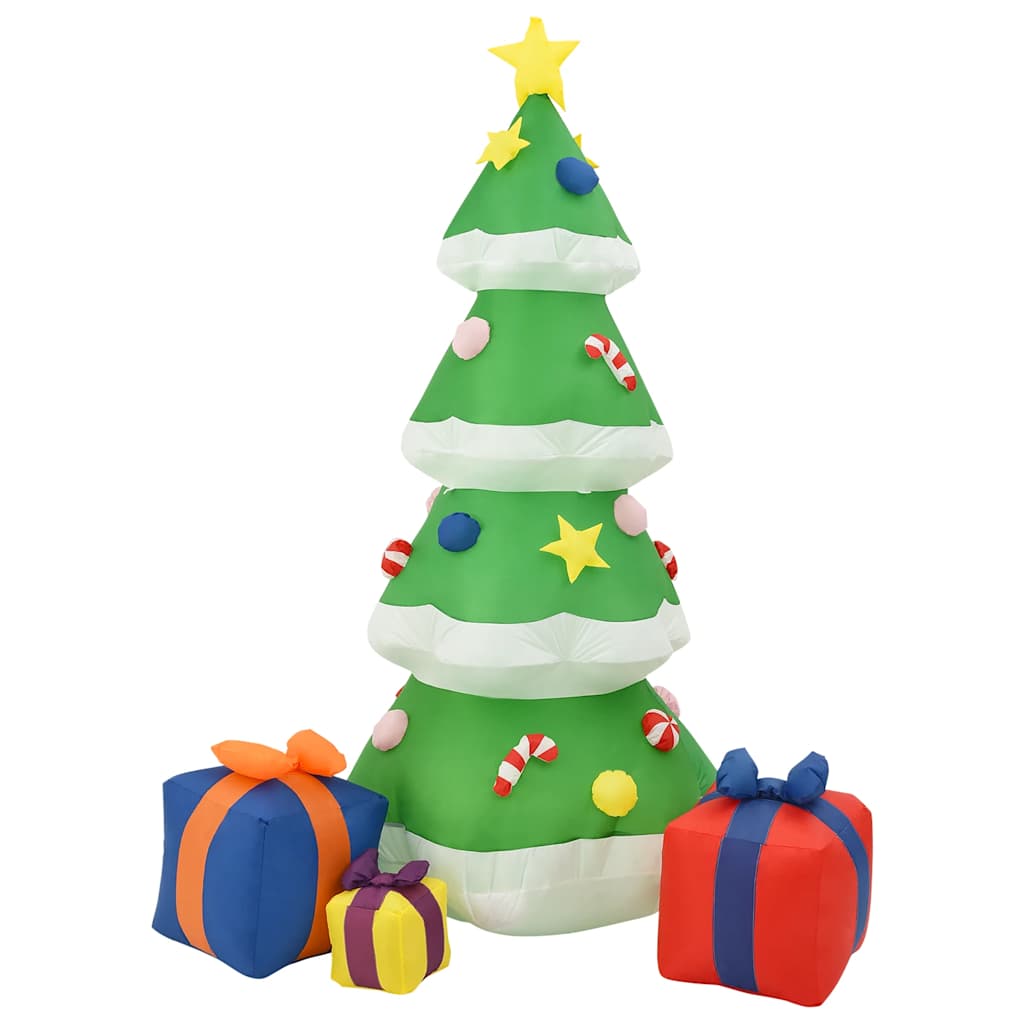 Vidaxl Weihnachtsdekoration aufblasbarer Weihnachtsbaum in 240 cm geführt