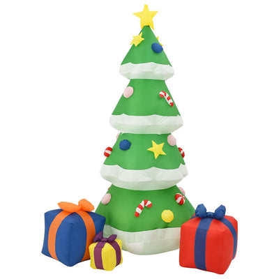 Vidaxl Weihnachtsdekoration aufblasbarer Weihnachtsbaum in 240 cm geführt