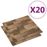 Vidaxl Teppichfliesen 20 St 5 m² Braun - afbeelding 2