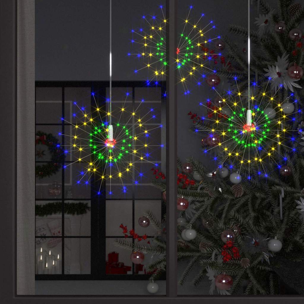 Vidaxl Weihnachtsbeleuchtungsfeuerwerk 140 LEDs außerhalb von 20 cm Multi -Colored
