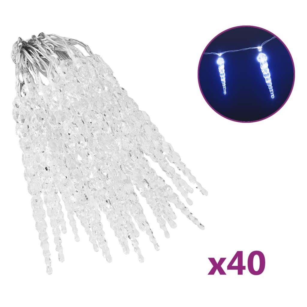 Vidaxl Weihnachtsbeleuchtung ijspegel mit 40 LEDs Acrylblau
