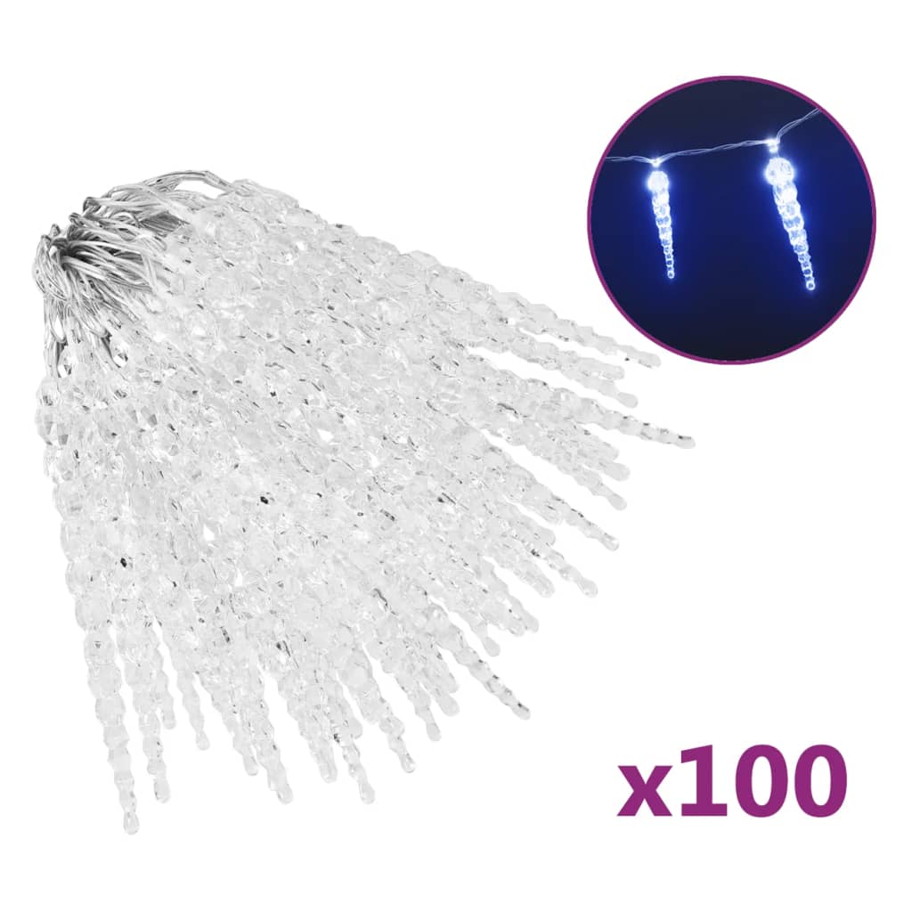 Vidaxl Weihnachtsbeleuchtung Eis Geg mit 100 LEDs Acrylblau