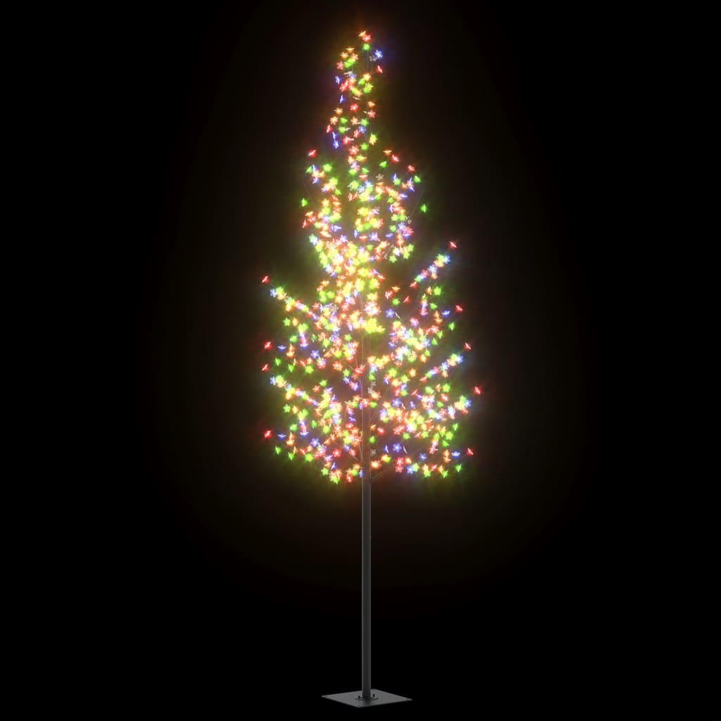 VIDAXL -Weihnachtsbaum mit 600 LEDs Multi -Colored Light Cherry Blossom 300 cm