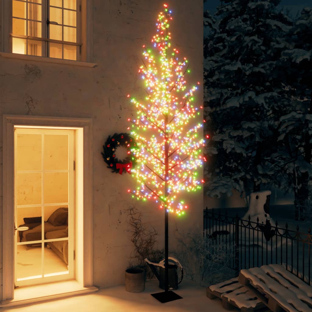 VIDAXL Weihnachtsbaum mit 1200 LEDs Multi -Colored Light Cherry Blossom 400 cm