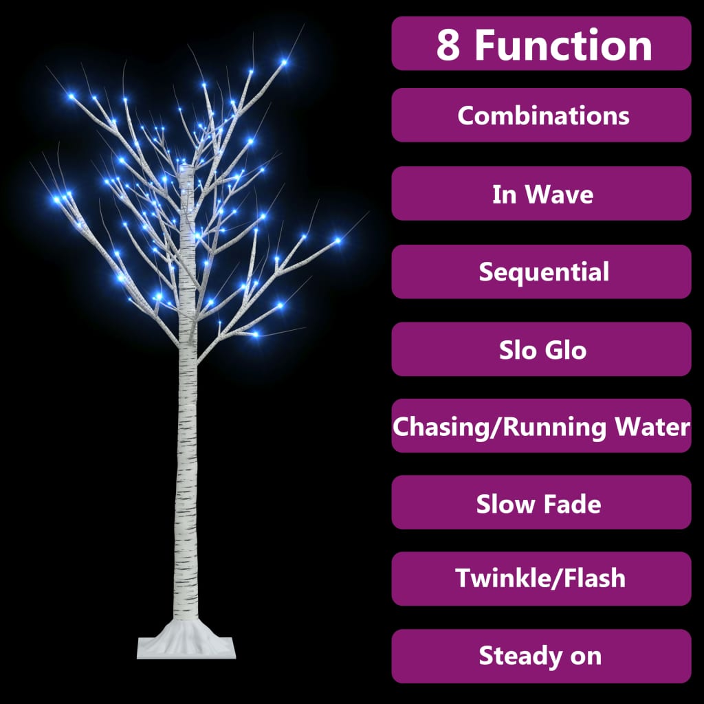 Vidaxl Christmas Tree Willow mit 120 blauen LEDs innerhalb und außerhalb von 1,2 m