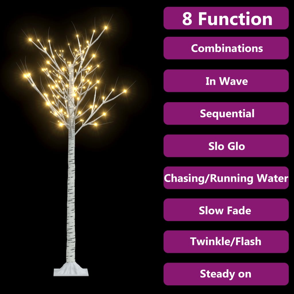 Vidaxl Christmas Tree Willow mit 140 warm -weißen LEDs innerhalb und außerhalb von 1,5 m