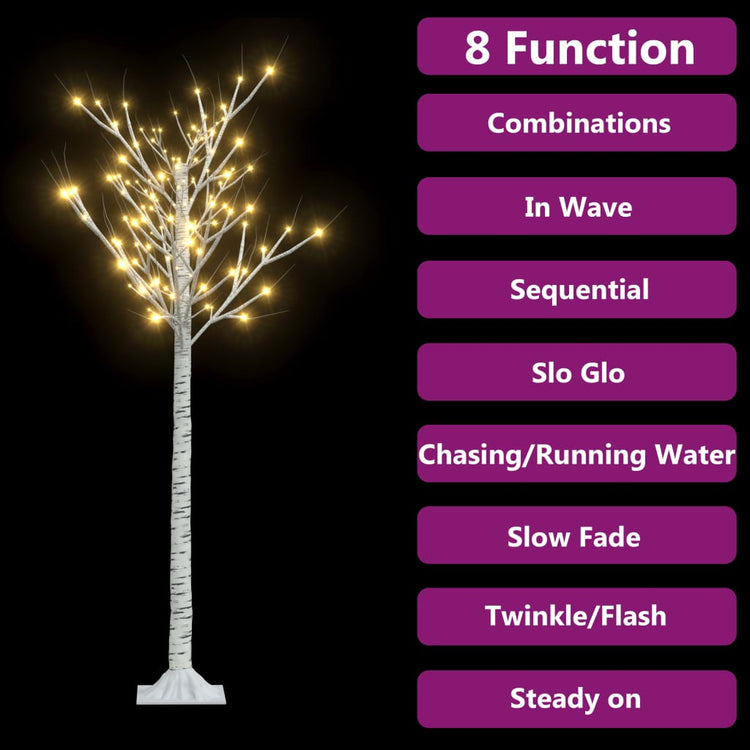 Vidaxl Christmas Tree Willow mit 140 warm -weißen LEDs innerhalb und außerhalb von 1,5 m