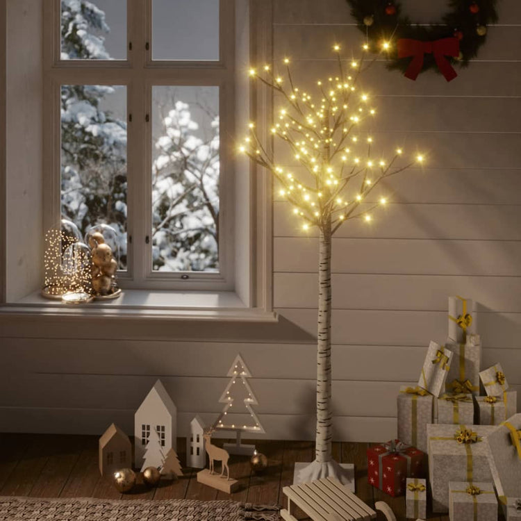 Vidaxl Christmas Tree Willow mit 140 warm -weißen LEDs innerhalb und außerhalb von 1,5 m