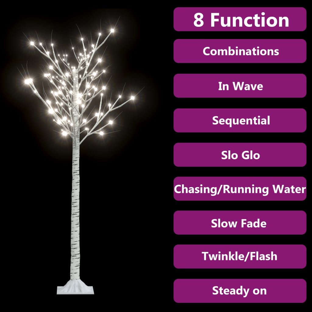 Vidaxl Christmas Tree Willow mit 140 kalten LEDs innerhalb und außerhalb von 1,5 m