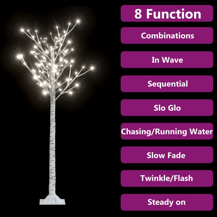 Vidaxl Christmas Tree Willow mit 140 kalten LEDs innerhalb und außerhalb von 1,5 m