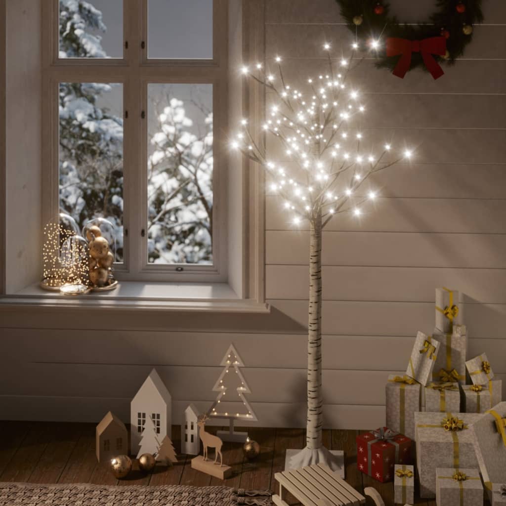 Vidaxl Christmas Tree Willow mit 140 kalten LEDs innerhalb und außerhalb von 1,5 m
