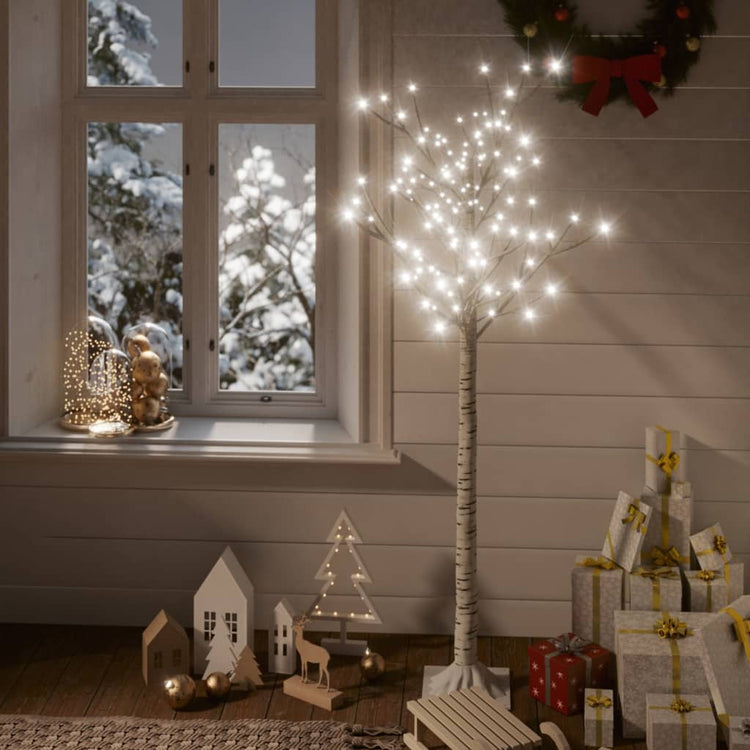 Vidaxl Christmas Tree Willow mit 140 kalten LEDs innerhalb und außerhalb von 1,5 m