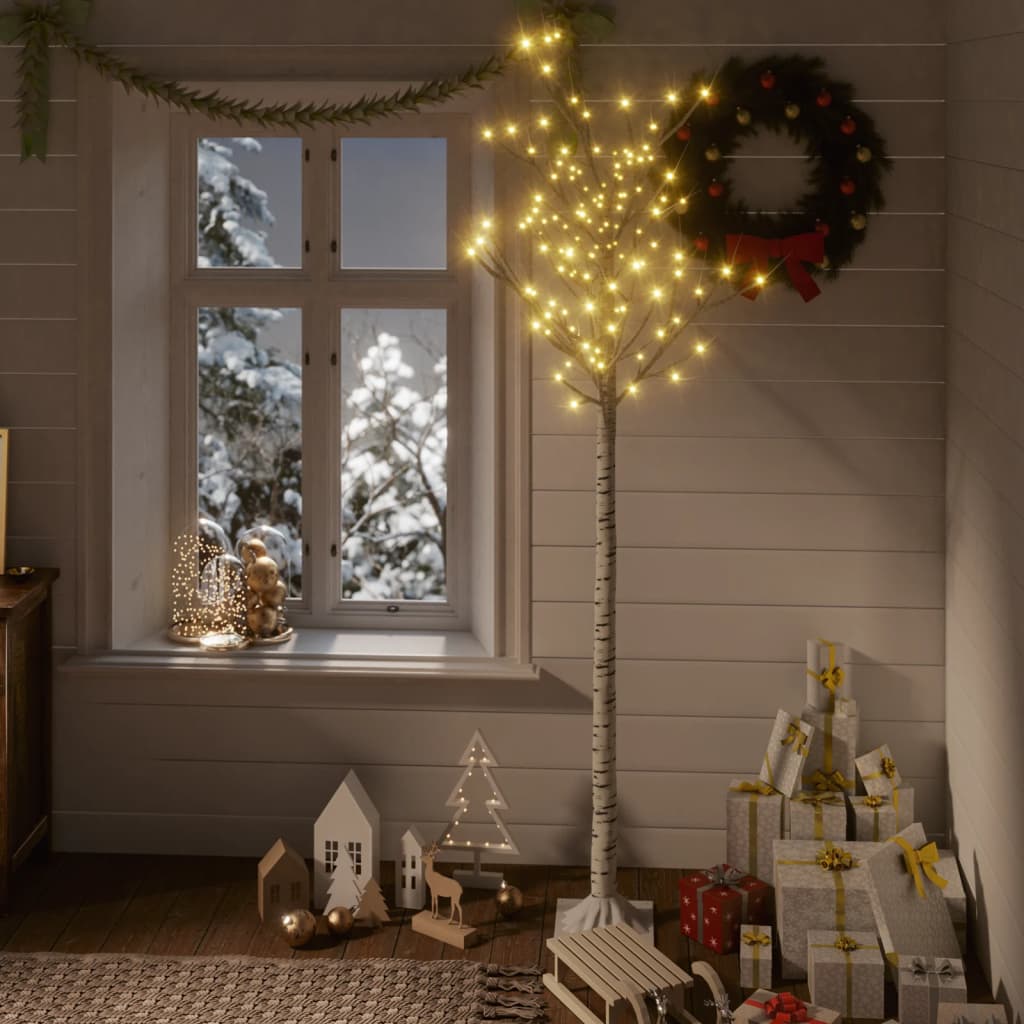 Vidaxl Christmas Tree Willow mit 180 warm -weißen LEDs innerhalb und außerhalb von 1,8 m