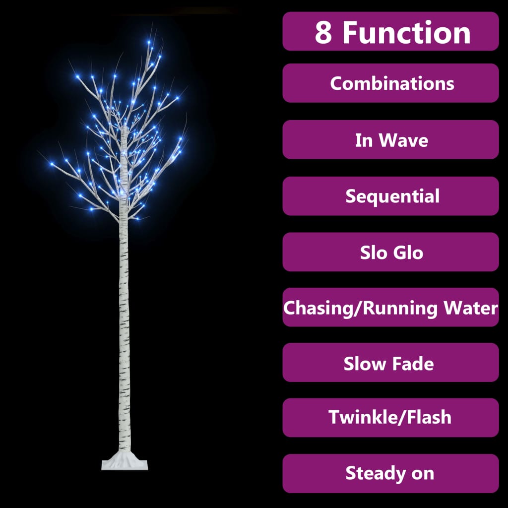 Vidaxl Christmas Tree Willow mit 180 blauen LEDs innerhalb und außerhalb von 1,8 m